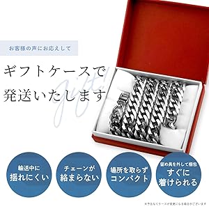 チタン喜平ネックレス プラチナ加工6面ダブル 金属アレルギー対応 即納可） チタン ネックレス ダブル喜平 6面カット 60cm 6.5mm